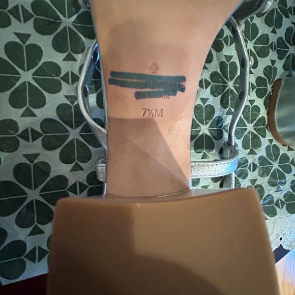 Kate Spade wynne sandals. Silver with pearls on the straps. Great condition. - Picture 6 of 6